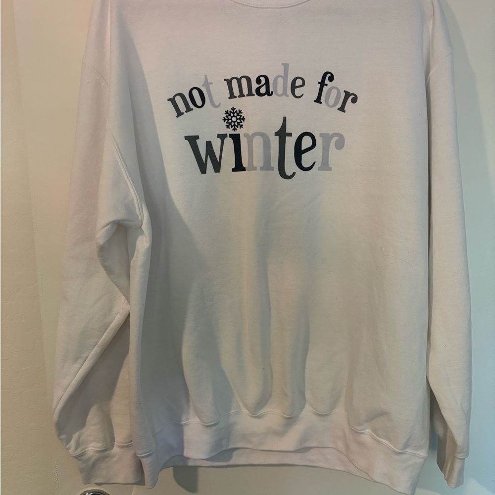 Cozy White Graphic Women's Sweater